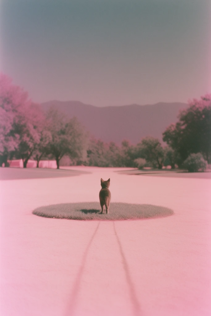 Surreal Infrared Americana style AI image example 3