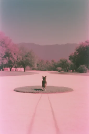 Surreal Infrared Americana style AI image example 3