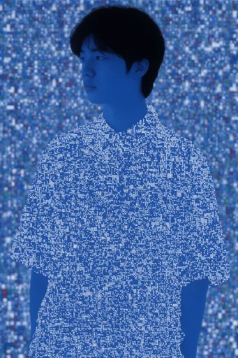 Electric Fractal Minimalism moodboard — generate AI images in this style