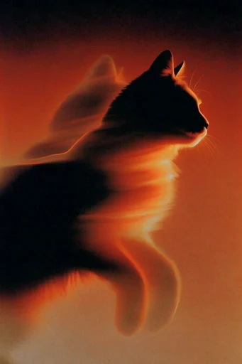 Kinetic Crimson Silhouette style reference image — moody atmospheric grain