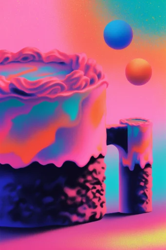 Chromatic Retro Surrealism style reference image — vintage sci-fi atmosphere