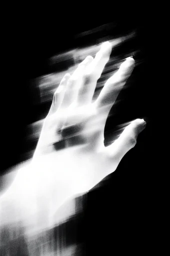 Spectral Motion Noir style reference image — spectral light trails