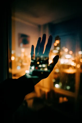 Cinematic Nocturnal Reflections style reference image — double exposure effect