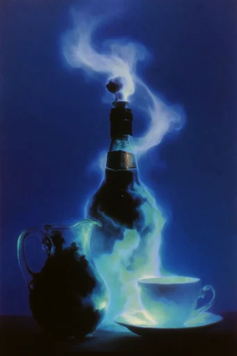 Luminous Nocturnal Ether style reference image — ethereal light trails