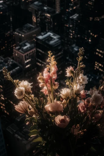 Nocturnal Urban Geometry style reference image — vertiginous perspective