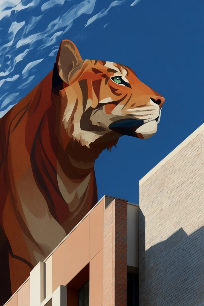 Optimistic Urban Constructivism style AI image example 3