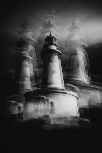 Kinetic Spectral Chiaroscuro style reference image — multiple exposure