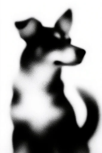 Gritty Monochromatic Noir style reference image — liminal dark ambient