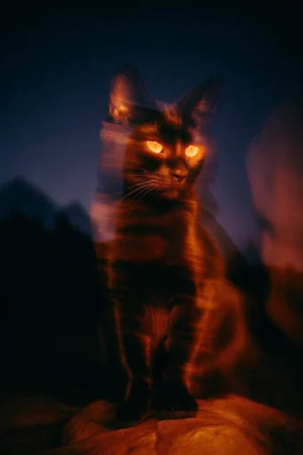 Kinetic Nocturnal Amber style reference image — nocturnal silhouette