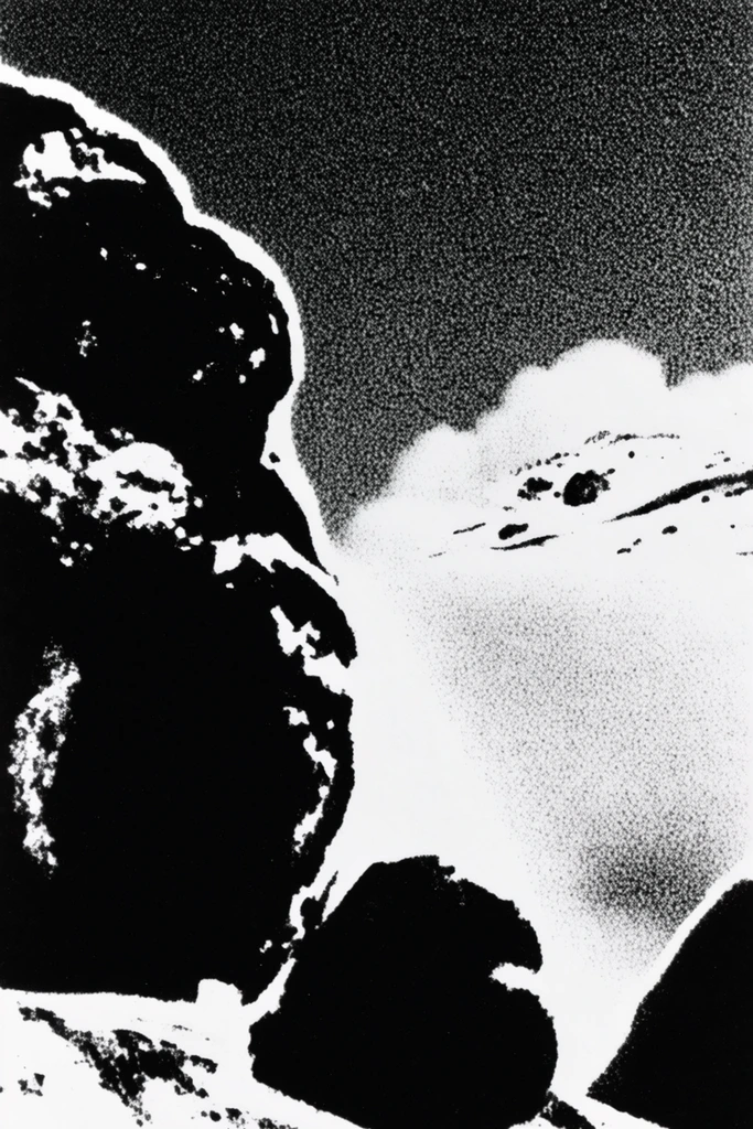 Gritty Monochromatic Noir style AI image example 2