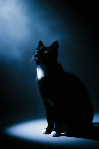 Cinematic Nocturnal Noir style reference image — deep shadows