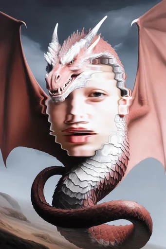 Surreal Fluid Deconstruction style reference image — pixel sorting