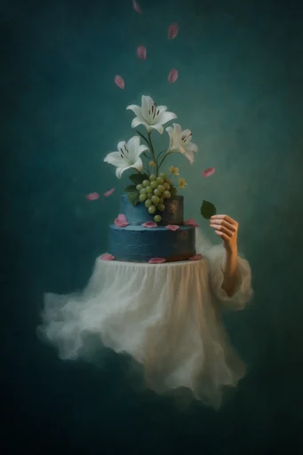 Surreal Abyssal Dreamscape style reference image — weightless composition