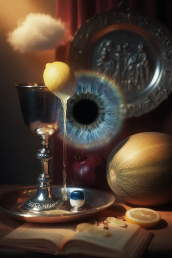 Luminescent Ocular Surrealism style reference image — bioluminescent iris