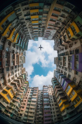 Vertiginous Brutalist Surrealism style AI image example 2