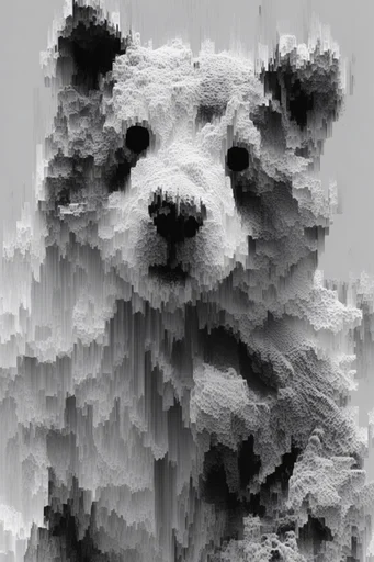 Erosive Digital Glitch style reference image — generative digital decay