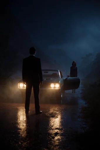 Atmospheric Midnight Noir style reference image — cinematic noir