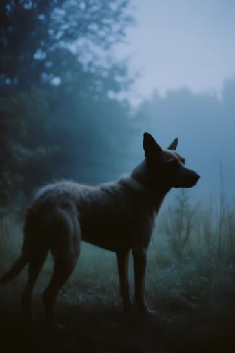 Nocturnal Cyanotype Noir style reference image — cinematic noir lighting