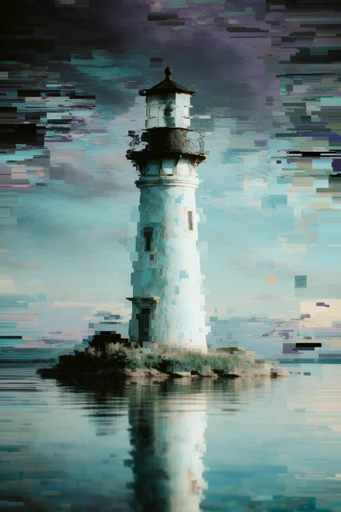 Monochrome Digital Decay style reference image — horizontal scanlines