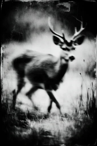 Haunting Monochrome Pictorialism style reference image — chiaroscuro lighting