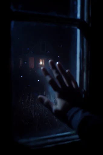 Cinematic Gothic Nocturne style reference image — deep blue and amber color grading