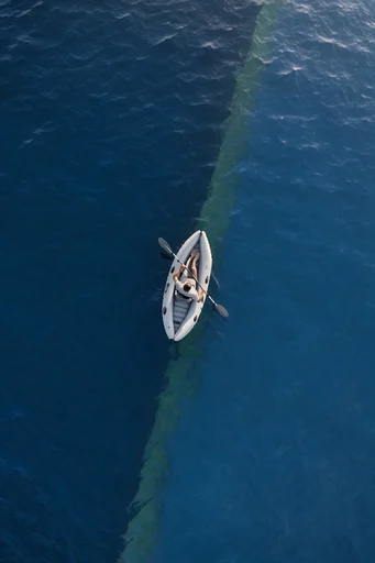 Aerial Oceanic Minimalism moodboard — generate AI images in this style