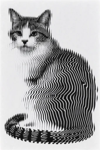 Monochrome Glitch Brutalism style reference image — minimalist brutalism