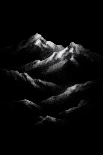 Gritty Monochromatic Noir style reference image — high-contrast monochrome