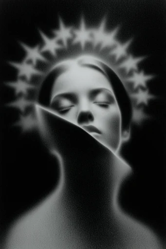 Spectral Monochrome Noir style reference image — spectral glow