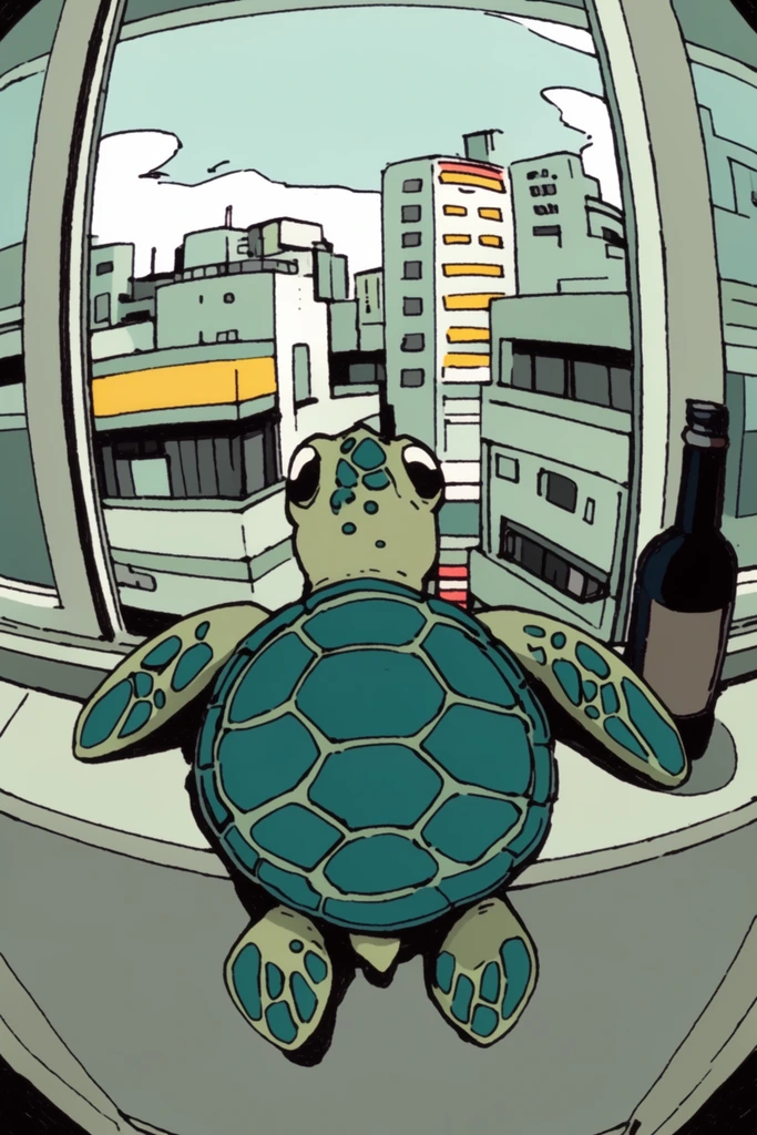 Surreal Fisheye Liminality style AI image example 3