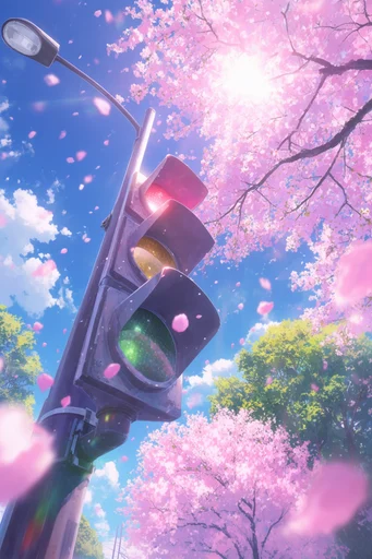 Vibrant Anime Dreamscapes style reference image — saturated color palette