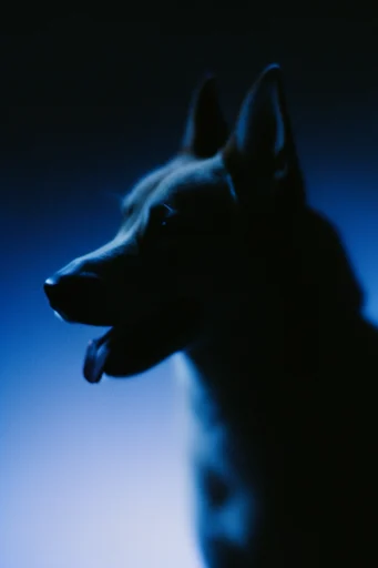 Ethereal Cobalt Noir style reference image — minimalist composition