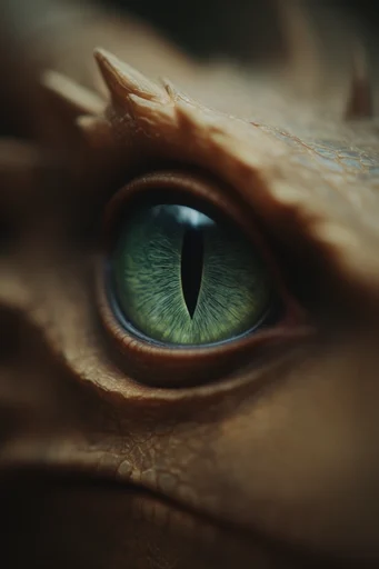 Luminous Ocular Macro style reference image — warm amber lighting
