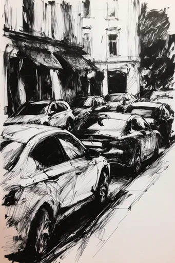 Raw Monochromatic Noir style reference image — high-contrast monochrome