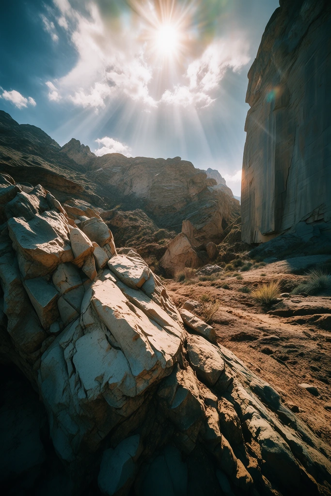 Cinematic Brutalist Sol style AI image example 2