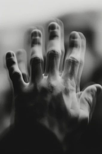 Monochrome Surrealist Noir style reference image — vintage film grain