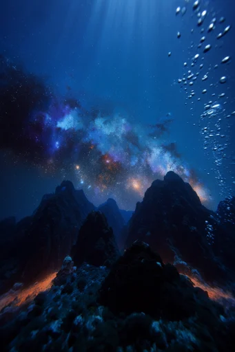 Luminous Abyssal Dreamscape style reference image — bioluminescent glow