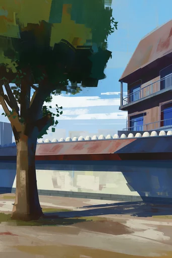 Luminous Coastal Graphicism style reference image — coastal impressionism