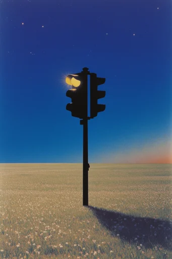Luminous Nocturnal Surrealism style reference image — ethereal starburst light source