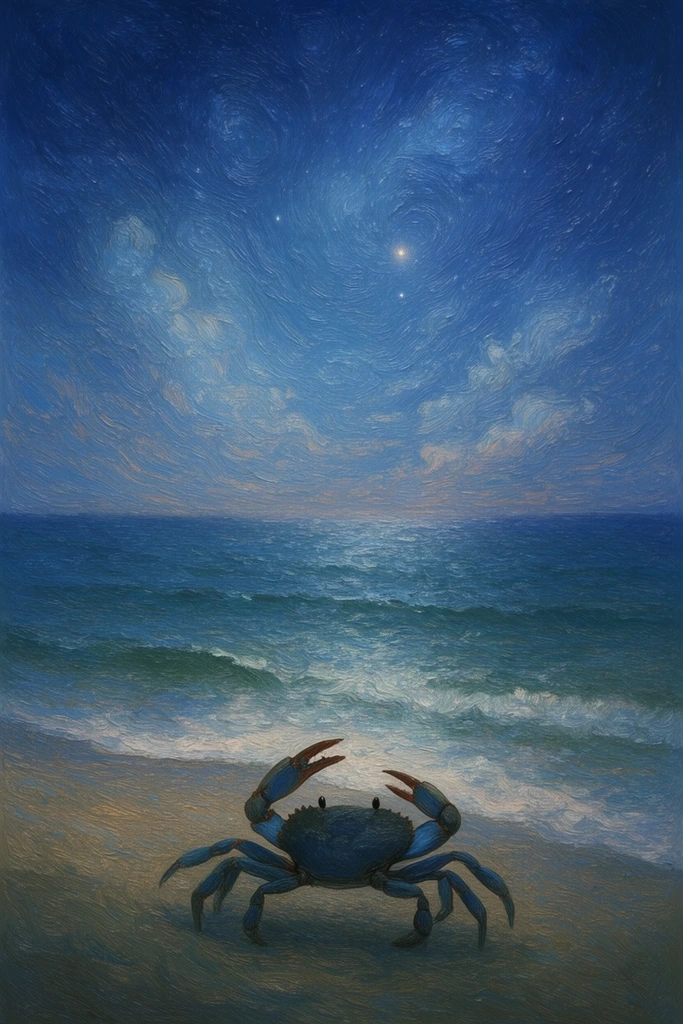 Melancholic Nocturnal Minimalism style AI image example 3