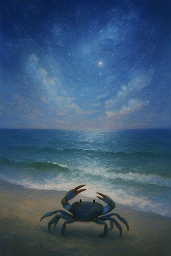 Melancholic Nocturnal Minimalism style AI image example 3