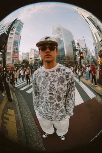 Nostalgic Fisheye Analog moodboard — generate AI images in this style