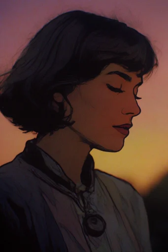 Nostalgic Twilight Solitude style reference image — nostalgic cinematic lighting