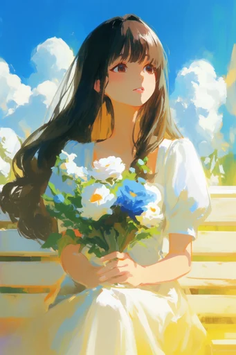 Luminous Painterly Anime style reference image — dynamic anime style