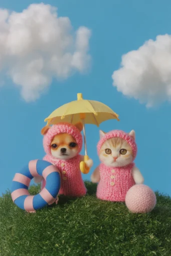 Playful Surrealist Miniature style AI image example 3