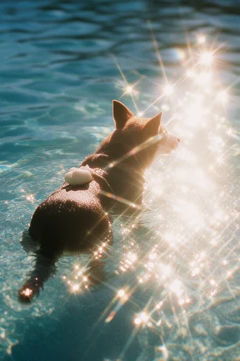 Ethereal Prismatic Aqueous style reference image — vintage analog film grain