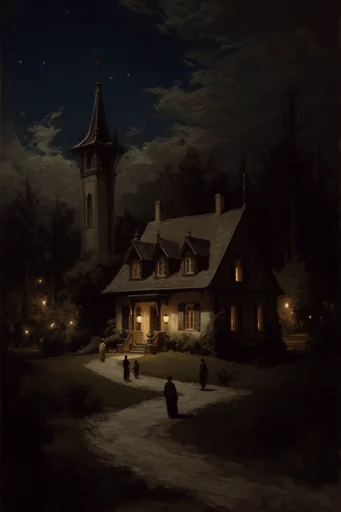 Cinematic Gothic Nocturne style AI image example 4