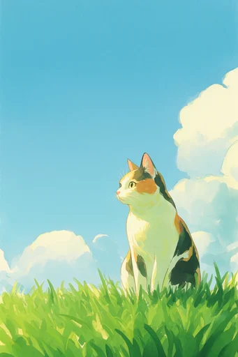 Nostalgic Ghibli Pastoral style reference image — dreamy digital illustration
