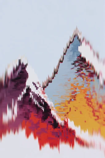 Graphic Glitch Modernism style reference image — high-contrast graphic design