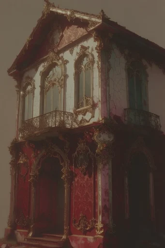 Decayed Baroque Elegance style reference image — ornate filigree detail